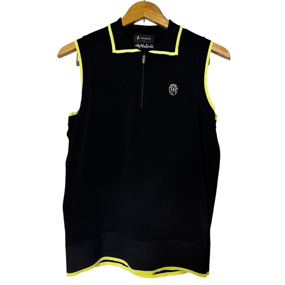 Castelbajac Womens Sports Sleeveless Collared Golf Polo Top Size S M Preppy